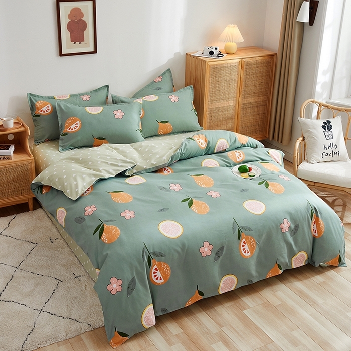 91家纺网 家纺一手货源 找家纺 简冠家纺 2025直播爆款北欧风亲肤植物羊绒磨毛四件套 果乐派