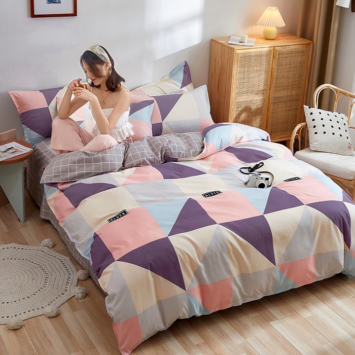 91家纺网 家纺一手货源 找家纺 简冠家纺 2025直播爆款北欧风亲肤植物羊绒磨毛四件套 潮牌时尚