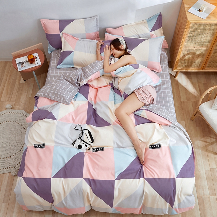 91家纺网 家纺一手货源 找家纺 简冠家纺 2025直播爆款北欧风亲肤植物羊绒磨毛四件套 潮牌时尚