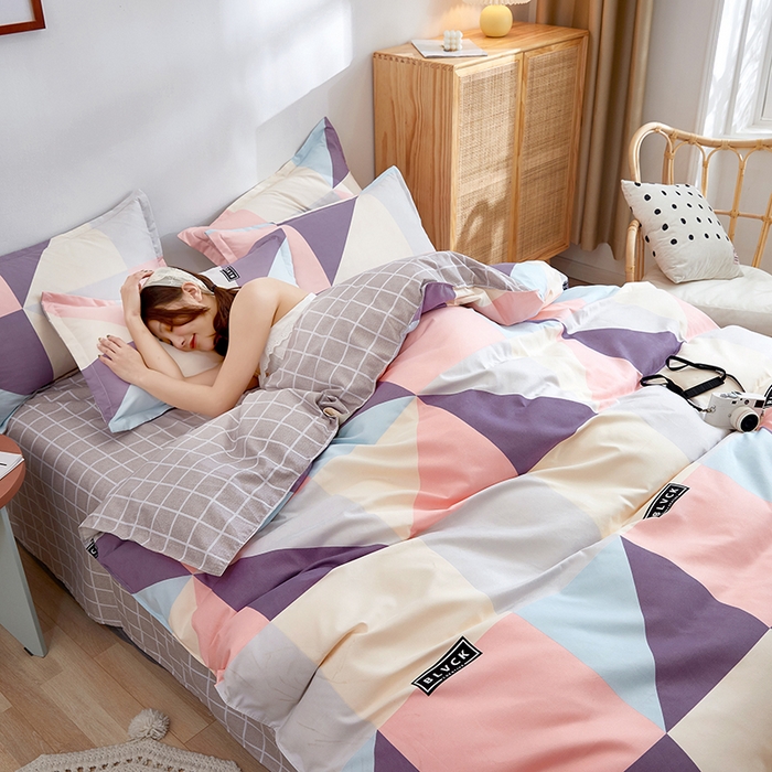 91家纺网 家纺一手货源 找家纺 简冠家纺 2025直播爆款北欧风亲肤植物羊绒磨毛四件套 潮牌时尚