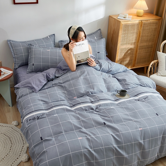 91家纺网 家纺一手货源 找家纺 简冠家纺 2025直播爆款北欧风亲肤植物羊绒磨毛四件套 古都维尔