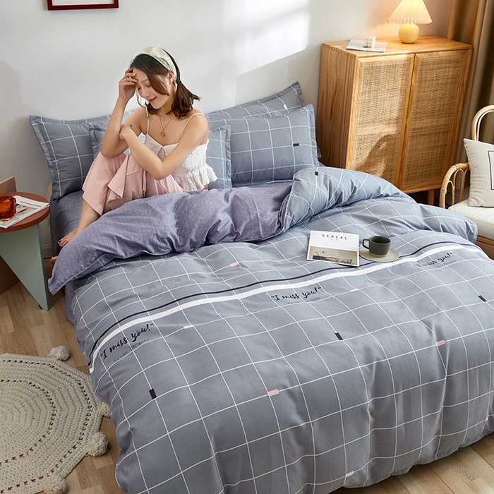 91家纺网 家纺一手货源 找家纺 简冠家纺 2025直播爆款北欧风亲肤植物羊绒磨毛四件套 古都维尔