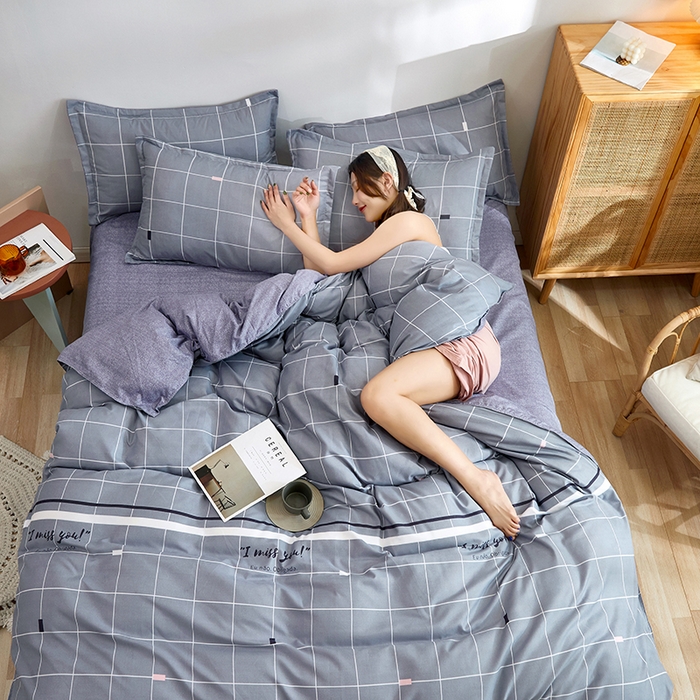 91家纺网 家纺一手货源 找家纺 简冠家纺 2025直播爆款北欧风亲肤植物羊绒磨毛四件套 古都维尔