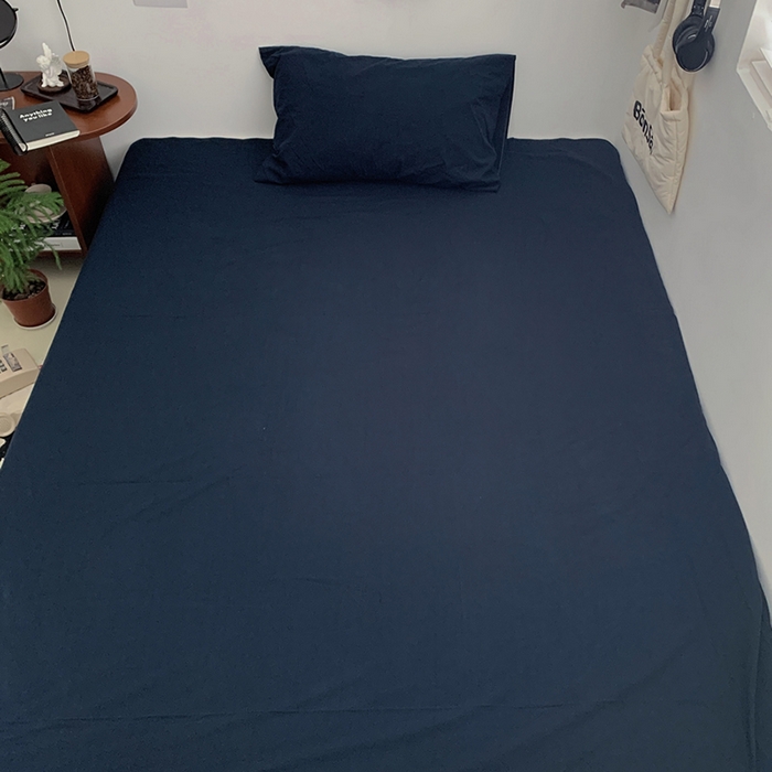 91家纺网 家纺一手货源 找家纺 （总）柚可家居 2024新款雾蓝条纹提花水洗棉单床单