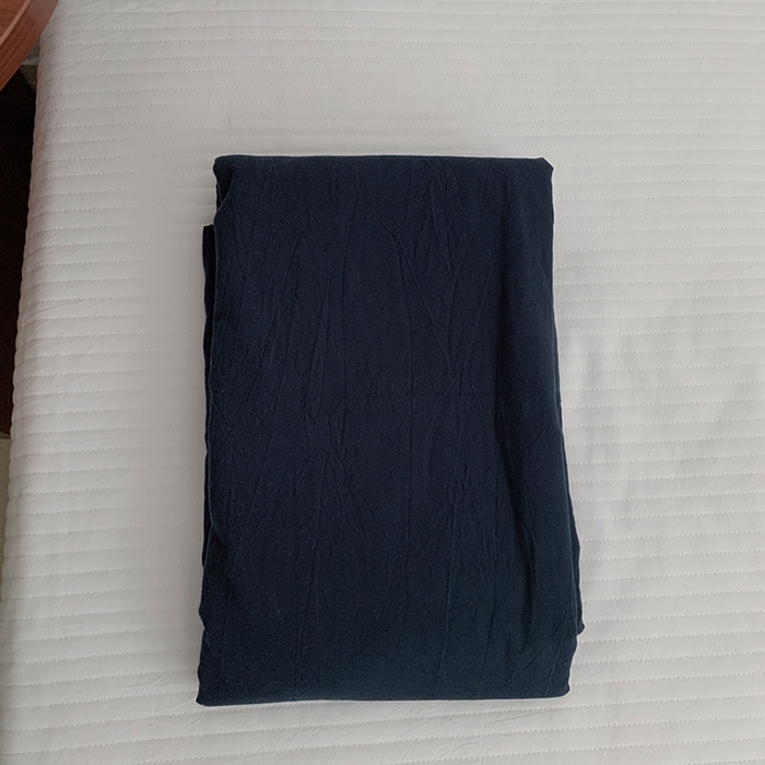 91家纺网 家纺一手货源 找家纺 （总）柚可家居 2024新款雾蓝条纹提花水洗棉单床单