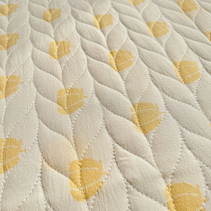 91家纺网 家纺一手货源 找家纺 北辰 2025新款可水洗针织棉印花款夹棉床盖   床盖三件套 小圆满