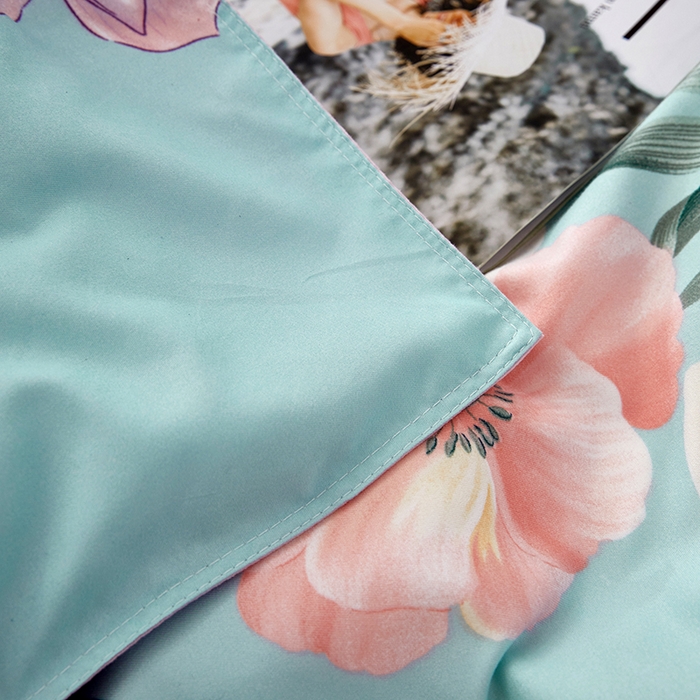 91家纺网 家纺一手货源 找家纺 简冠家纺 2025直播爆款北欧风亲肤植物羊绒磨毛四件套 花美夺艳-兰