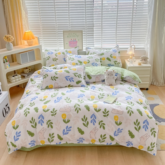 简冠家纺 2025直播爆款北欧风亲肤植物羊绒磨毛四件套 向往