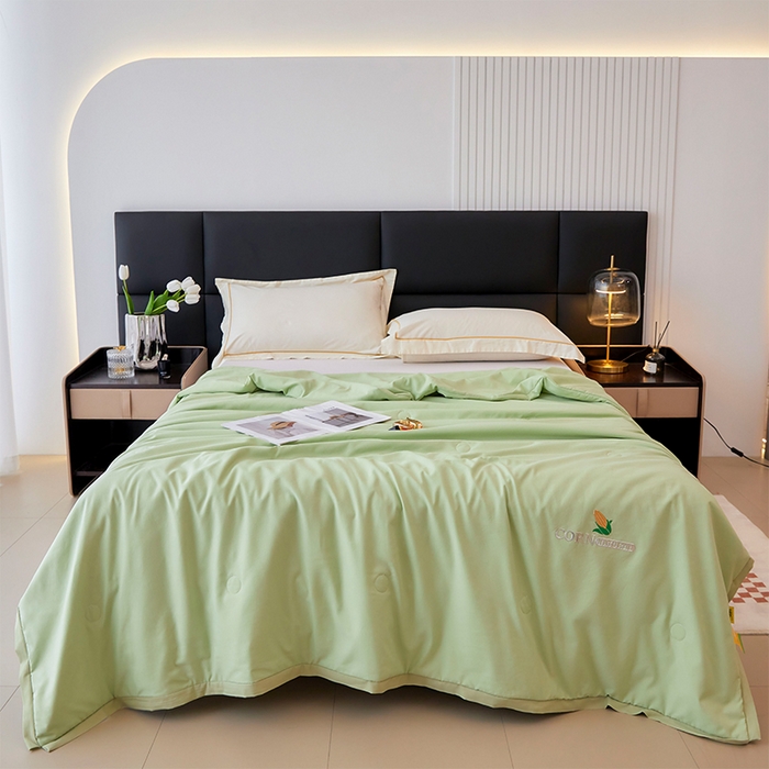 VIP被业 2025新款玉米大豆夏被被套二合一 豆蔻绿