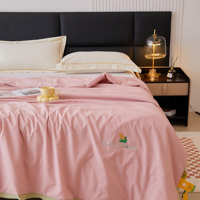 91家纺网 家纺一手货源 找家纺 VIP被业 2025新款玉米大豆夏被被套二合一 浪漫玉