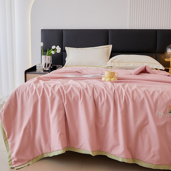 91家纺网 家纺一手货源 找家纺 VIP被业 2025新款玉米大豆夏被被套二合一 浪漫玉