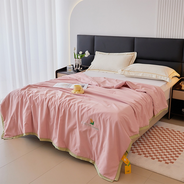 91家纺网 家纺一手货源 找家纺 VIP被业 2025新款玉米大豆夏被被套二合一 浪漫玉