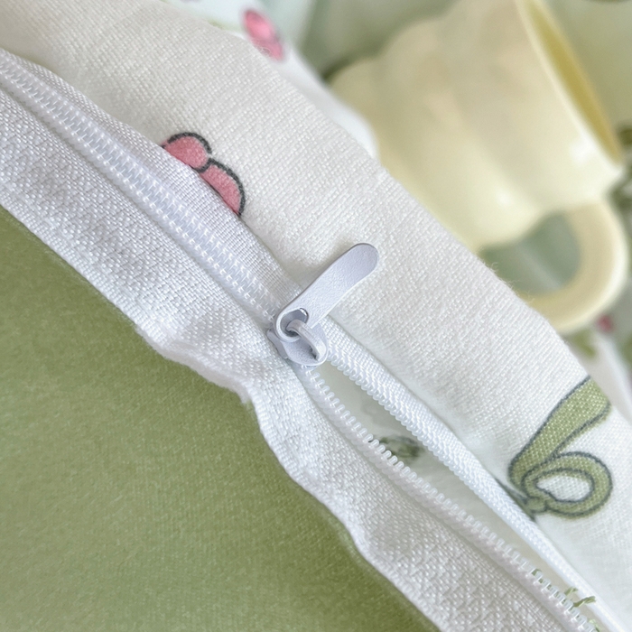 91家纺网 家纺一手货源 找家纺 简冠家纺 2025直播爆款北欧风亲肤植物羊绒磨毛四件套 林间小兔叽