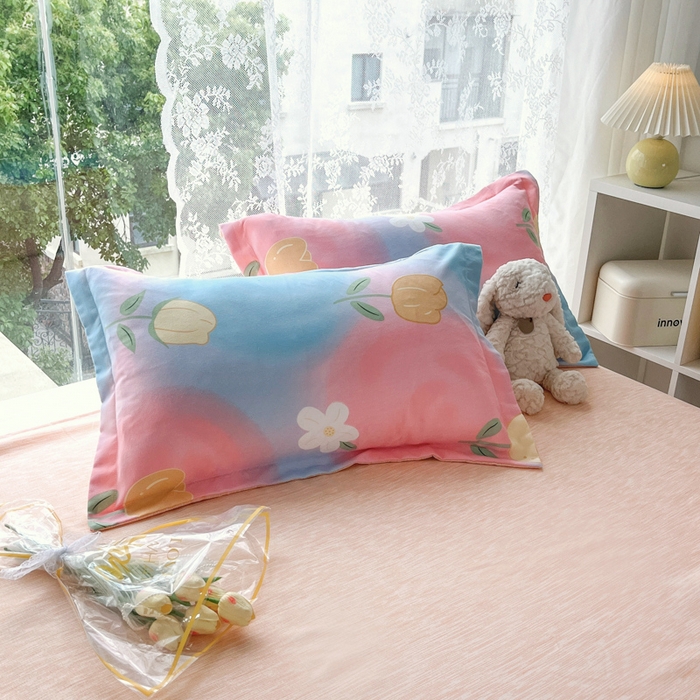 91家纺网 家纺一手货源 找家纺 简冠家纺 2025直播爆款北欧风亲肤植物羊绒磨毛四件套 梦境情迷