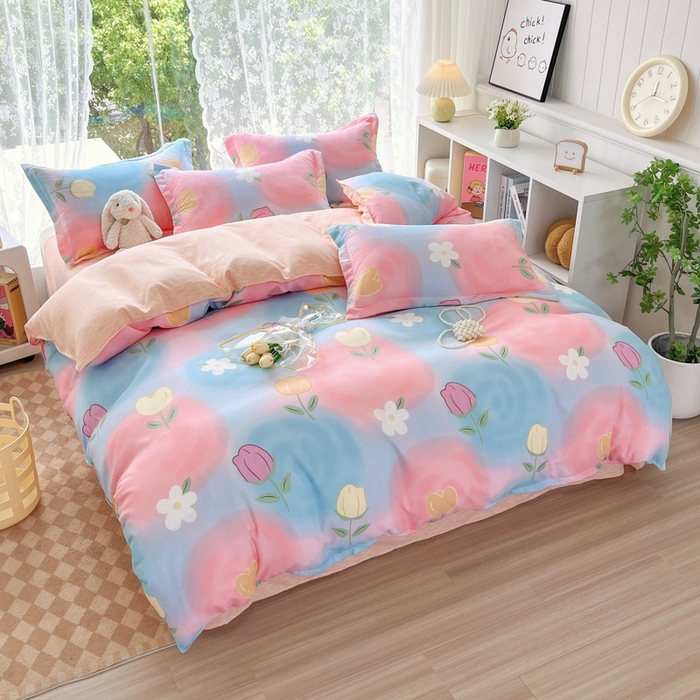 91家纺网 家纺一手货源 找家纺 简冠家纺 2025直播爆款北欧风亲肤植物羊绒磨毛四件套 梦境情迷