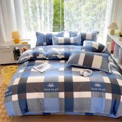 91家纺网 家纺一手货源 找家纺 简冠家纺 2025直播爆款北欧风亲肤植物羊绒磨毛四件套 绅士范