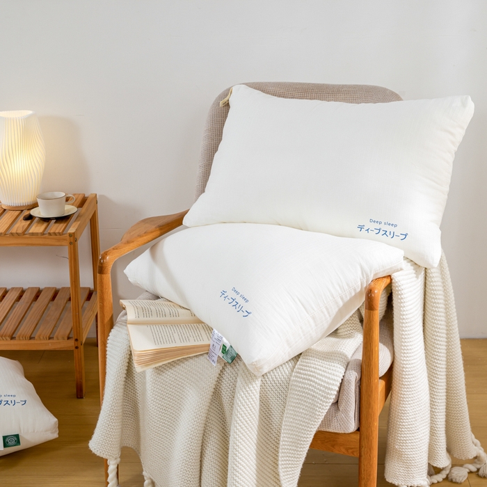 91家纺网 家纺一手货源 找家纺 怡薇格枕芯 2025新款全棉华夫格日式五星级酒店民宿柔软枕头枕芯超柔羽丝绒 中枕  一只