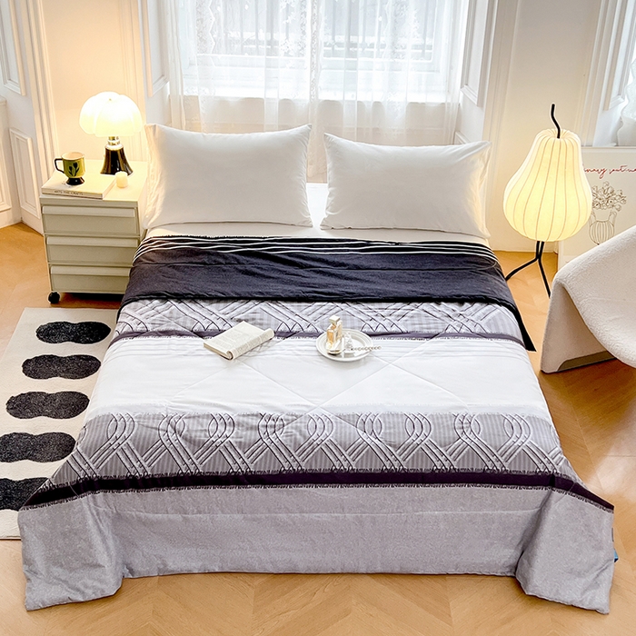 91家纺网 家纺一手货源 找家纺 VIP被业 2025新款外贸印花夏被 布拉格