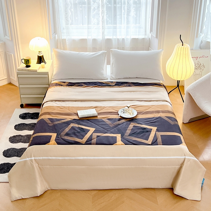 91家纺网 家纺一手货源 找家纺 VIP被业 2025新款外贸印花夏被 梦幻