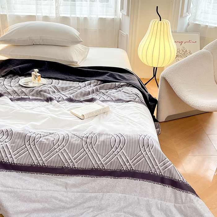 91家纺网 家纺一手货源 找家纺 VIP被业 2025新款外贸印花夏被 布拉格