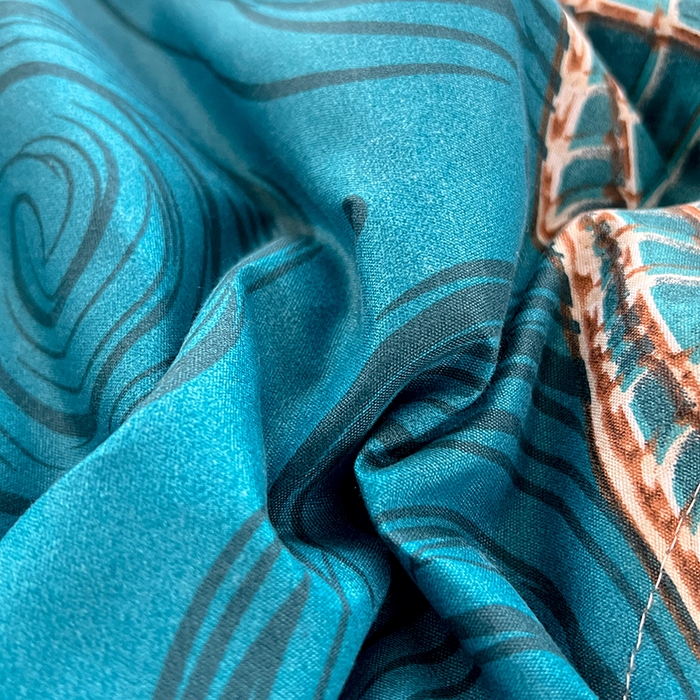 91家纺网 家纺一手货源 找家纺 VIP被业 2025新款外贸印花夏被 蓝色妖姬