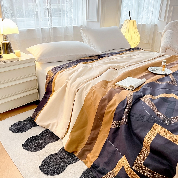 91家纺网 家纺一手货源 找家纺 VIP被业 2025新款外贸印花夏被 梦幻