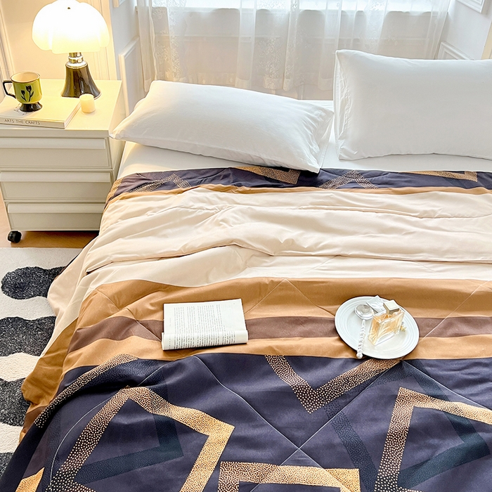 91家纺网 家纺一手货源 找家纺 VIP被业 2025新款外贸印花夏被 梦幻