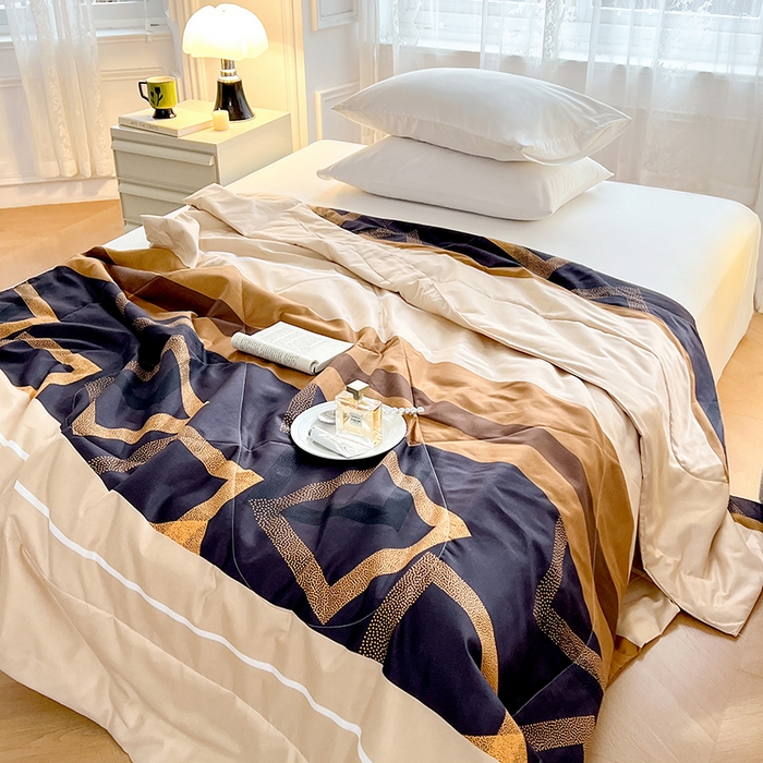 91家纺网 家纺一手货源 找家纺 VIP被业 2025新款外贸印花夏被 梦幻