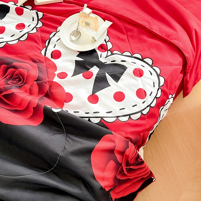 91家纺网 家纺一手货源 找家纺 VIP被业 2025新款外贸印花夏被 热恋