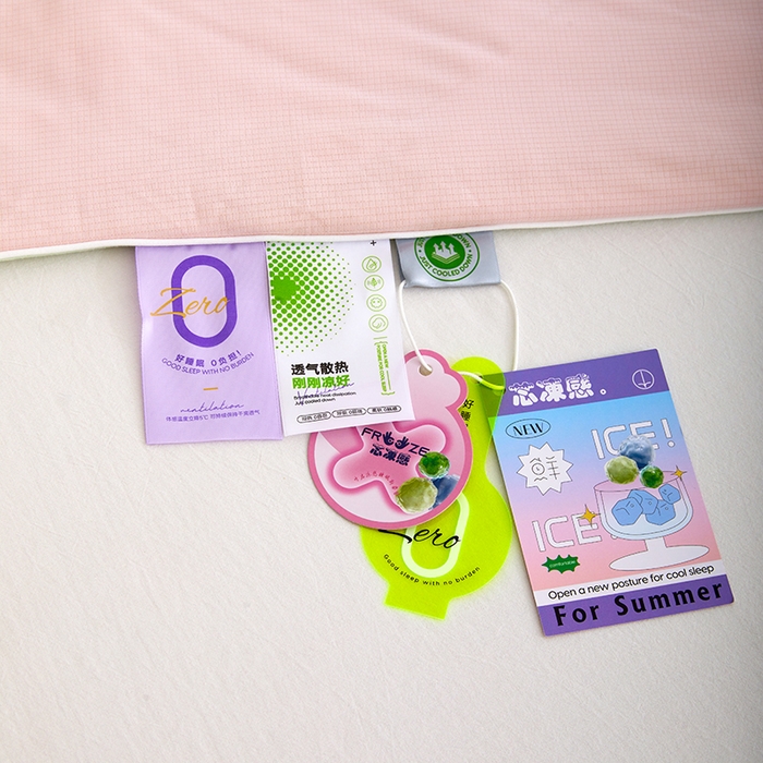 91家纺网 家纺一手货源 找家纺 VIP被业 2025新款0负担防蚊透气深睡被凉感丝网红直播小红书大豆冰丝空调夏被 蜜桃粉