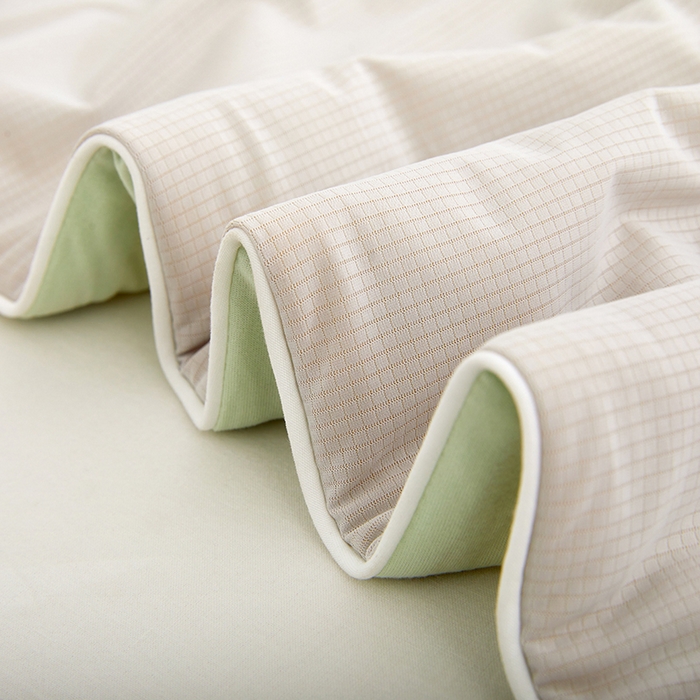 91家纺网 家纺一手货源 找家纺 VIP被业 2025新款0负担防蚊透气深睡被凉感丝网红直播小红书大豆冰丝空调夏被 天云灰