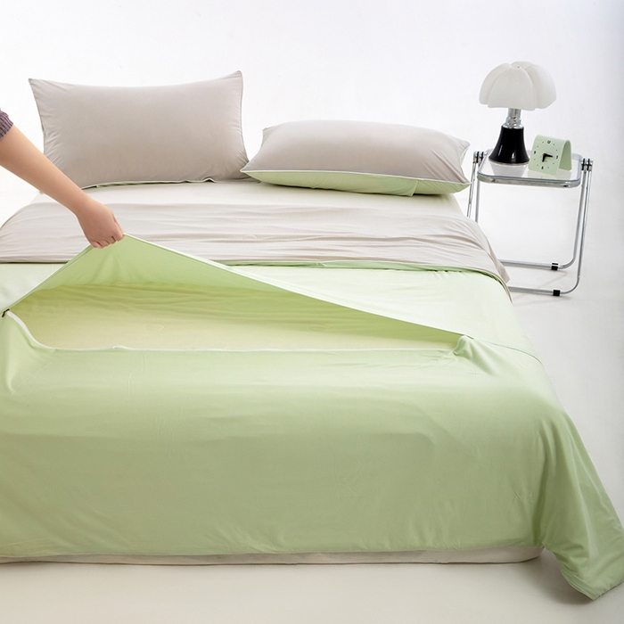 91家纺网 家纺一手货源 找家纺 VIP被业 2025新款0负担防蚊透气深睡被凉感丝网红直播小红书大豆冰丝空调夏被 天云灰