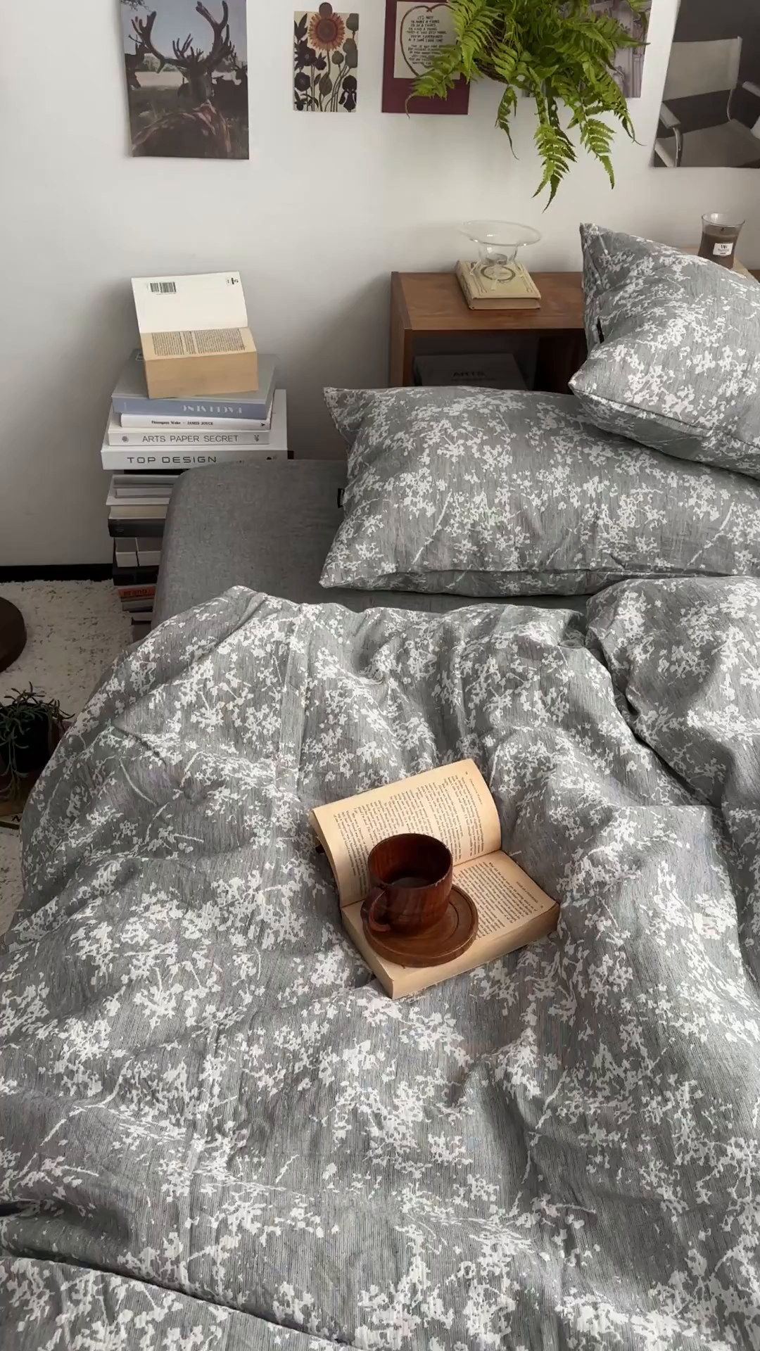 91家纺网 家纺一手货源 找家纺 柚可家居 2024新款三层纱浮雕提花四件套（送手提袋） 巴山夜雨-深灰（送手提袋）