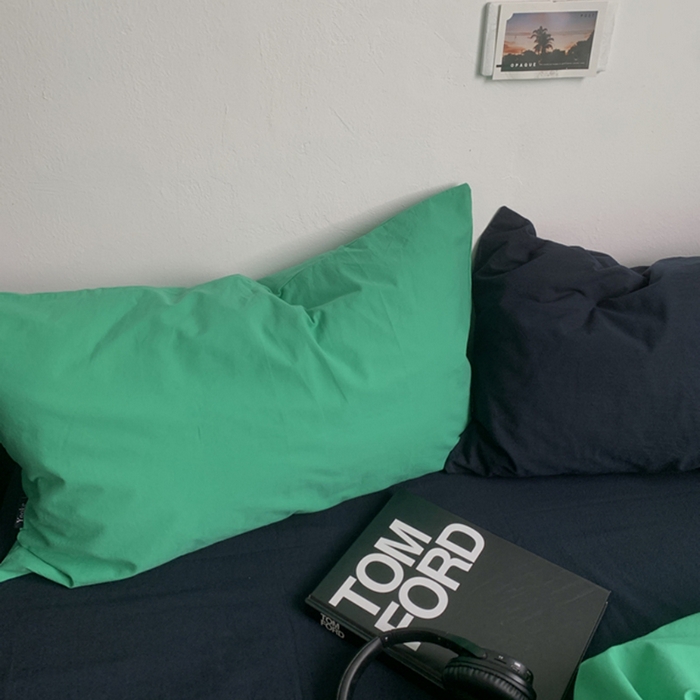 91家纺网 家纺一手货源 找家纺 （总）柚可家居 2025新款40支全棉色织水洗棉四件套--绿箭