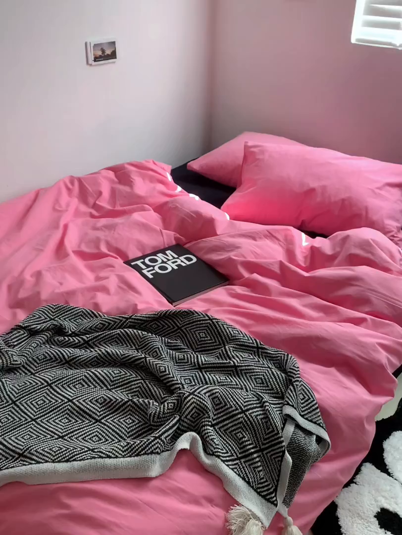 91家纺网 家纺一手货源 找家纺 （总）柚可家居 2025新款40支色织水洗棉四件套-维密