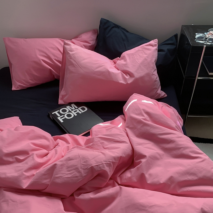 91家纺网 家纺一手货源 找家纺 （总）柚可家居 2025新款40支色织水洗棉四件套-维密