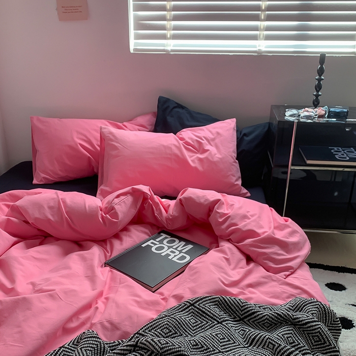 91家纺网 家纺一手货源 找家纺 （总）柚可家居 2025新款40支色织水洗棉四件套-维密