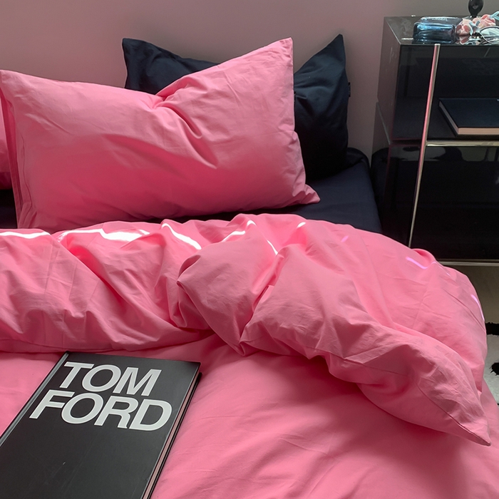 91家纺网 家纺一手货源 找家纺 （总）柚可家居 2025新款40支色织水洗棉四件套-维密