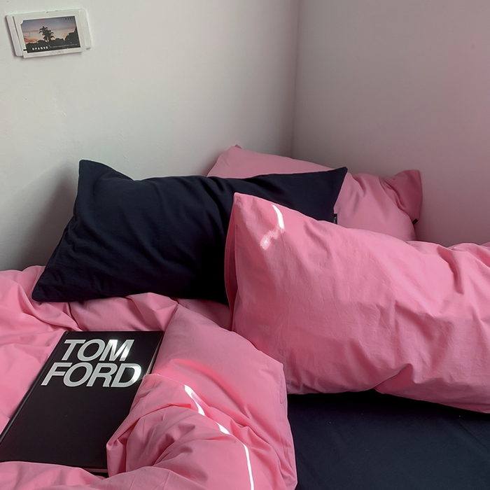 91家纺网 家纺一手货源 找家纺 （总）柚可家居 2025新款40支色织水洗棉四件套-维密