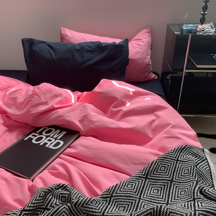 91家纺网 家纺一手货源 找家纺 （总）柚可家居 2025新款40支色织水洗棉四件套-维密