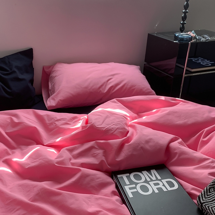 91家纺网 家纺一手货源 找家纺 （总）柚可家居 2025新款40支色织水洗棉四件套-维密