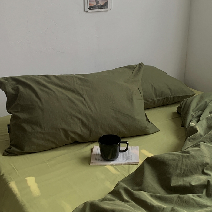 91家纺网 家纺一手货源 找家纺 （总）柚可家居 2024新款色织水洗棉四件套-绿皮书