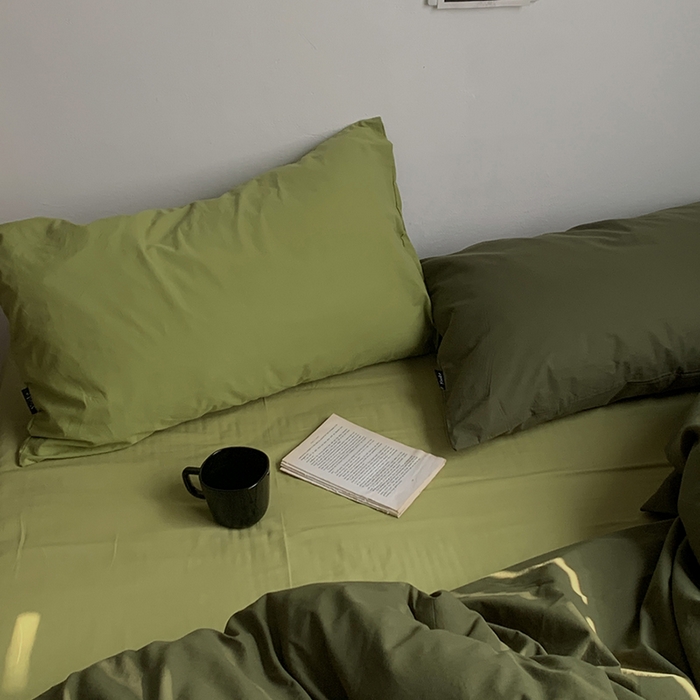 91家纺网 家纺一手货源 找家纺 （总）柚可家居 2024新款色织水洗棉四件套-绿皮书