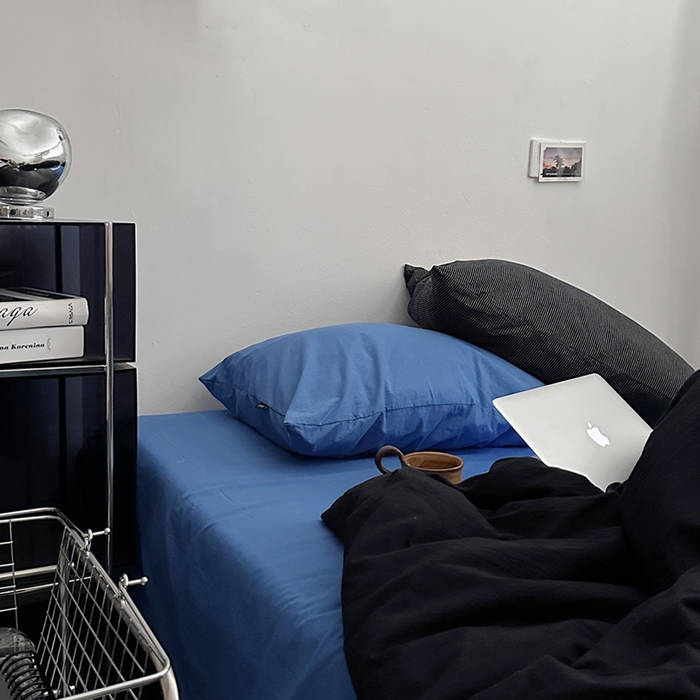 91家纺网 家纺一手货源 找家纺 （总）柚可家居 2024新款40支色织水洗棉四件套-乌苏