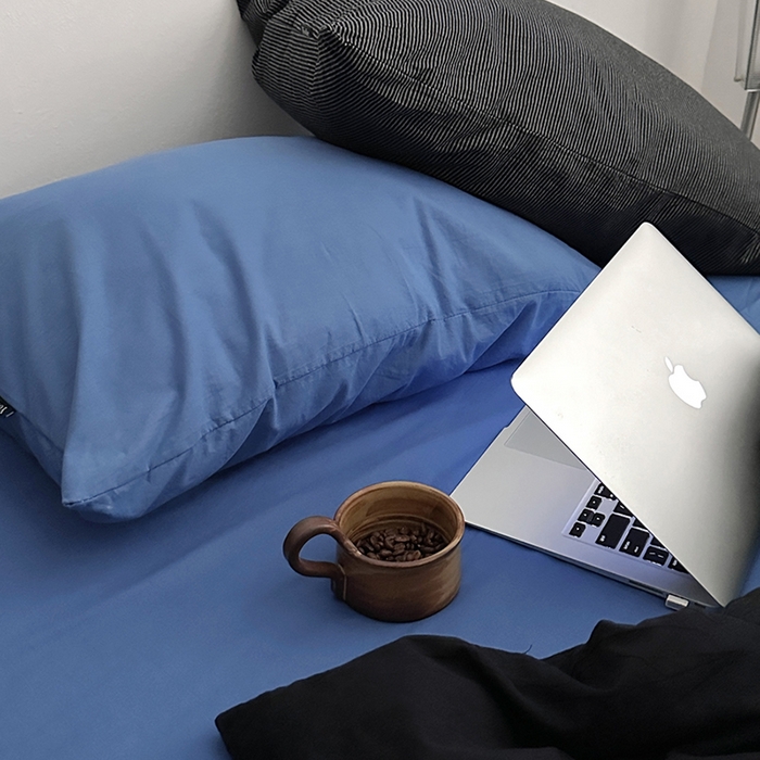 91家纺网 家纺一手货源 找家纺 （总）柚可家居 2024新款40支色织水洗棉四件套-乌苏