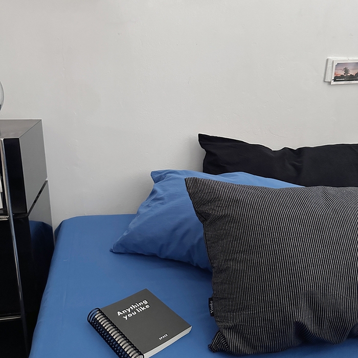 91家纺网 家纺一手货源 找家纺 （总）柚可家居 2024新款40支色织水洗棉四件套-乌苏