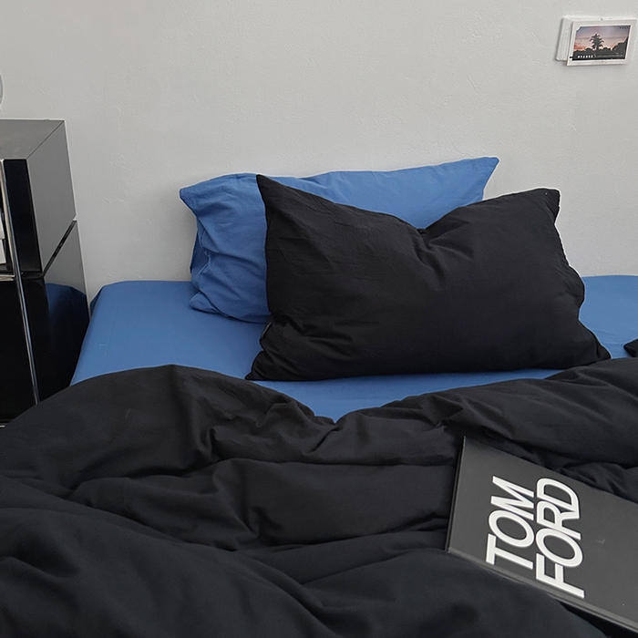 91家纺网 家纺一手货源 找家纺 （总）柚可家居 2024新款40支色织水洗棉四件套-乌苏