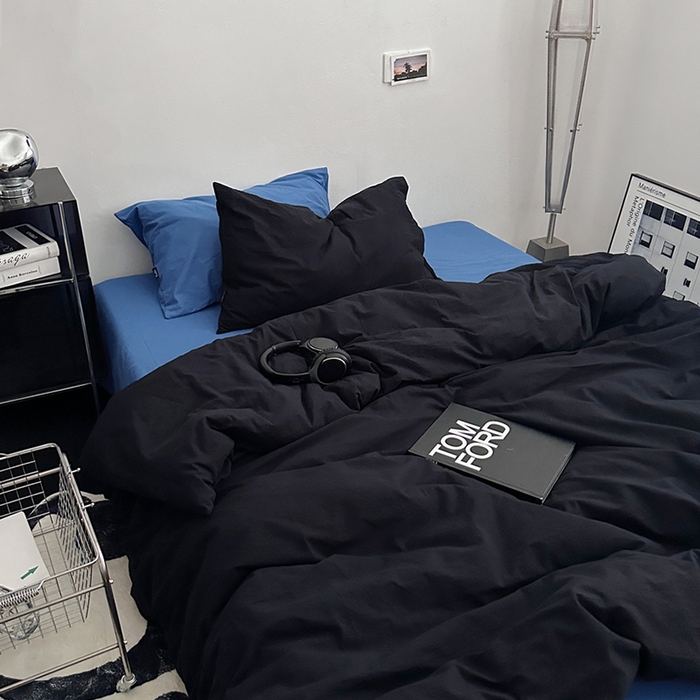 91家纺网 家纺一手货源 找家纺 （总）柚可家居 2024新款40支色织水洗棉四件套-乌苏