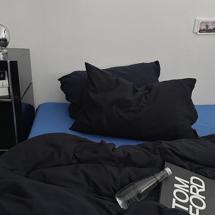 91家纺网 家纺一手货源 找家纺 （总）柚可家居 2024新款40支色织水洗棉四件套-乌苏