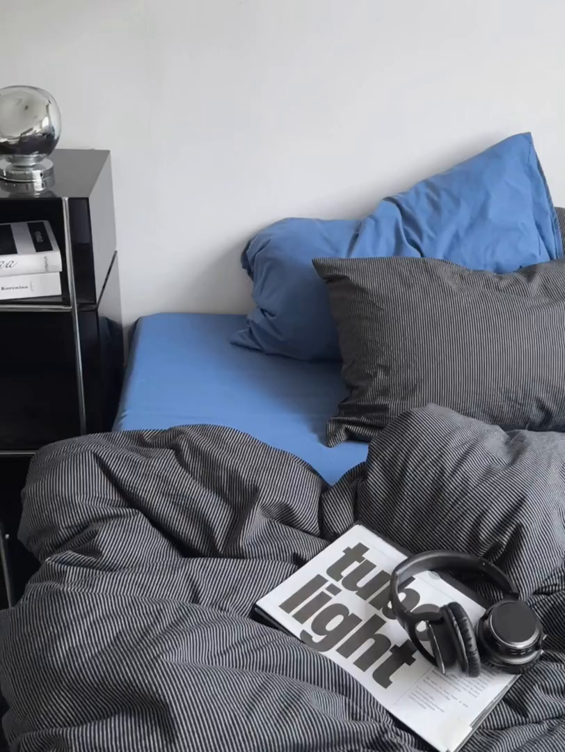 91家纺网 家纺一手货源 找家纺 （总）柚可家居 2024新款40支色织水洗棉四件套-伯佳